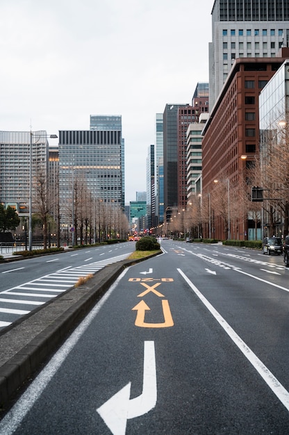 Nowoczesne tło ulicy w Tokio