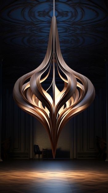 Nowoczesny projekt lamp oświetleniowych 3D