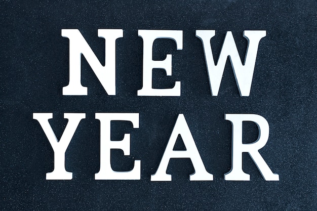Nowy rok słowa na niebiesko