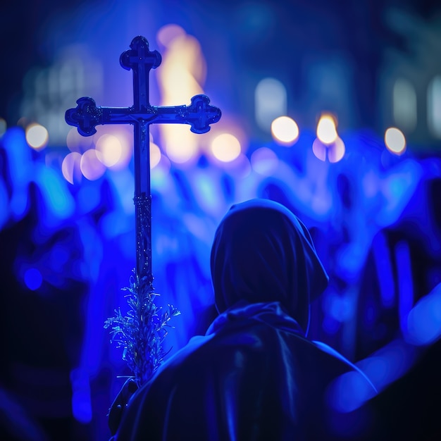 Bezpłatne zdjęcie obchody wielkiego tygodnia w żywych kolorach