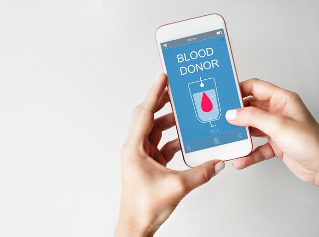 Oddawanie krwi daje życie Transfuzja Sangre Concept