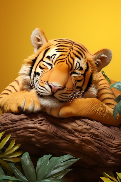 Bezpłatne zdjęcie okrutny tygrys w dżungli