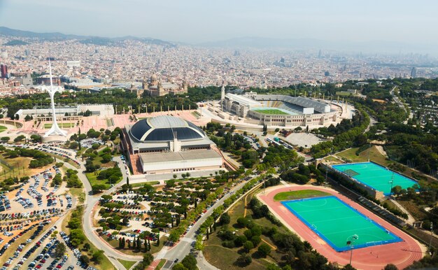 Olimpic area of ​​Montjuic. Barcelona, ​​Hiszpania