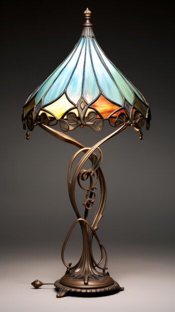 Ozdobna lampa w stylu art nouveau