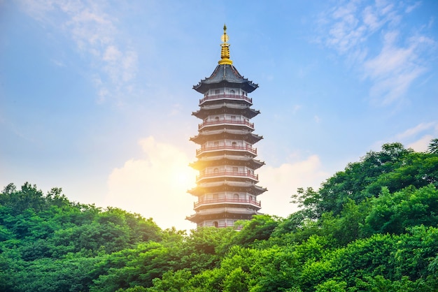 Bezpłatne zdjęcie pagoda sześciu harmonii, chongqing, chiny