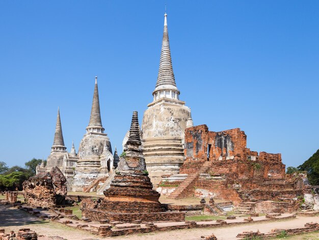 Pagoda w świątyni wat phra sri sanphet Ayutthaya Tajlandia
