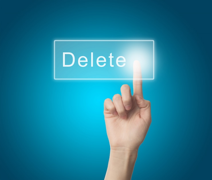 Bezpłatny plik Zdjęcie palec naciśnięcie klawisza delete