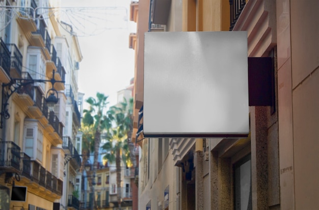 Bezpłatne zdjęcie panel reklamy ulicznej na białym tle