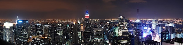 Panorama panoramę Manhattanu w Nowym Jorku