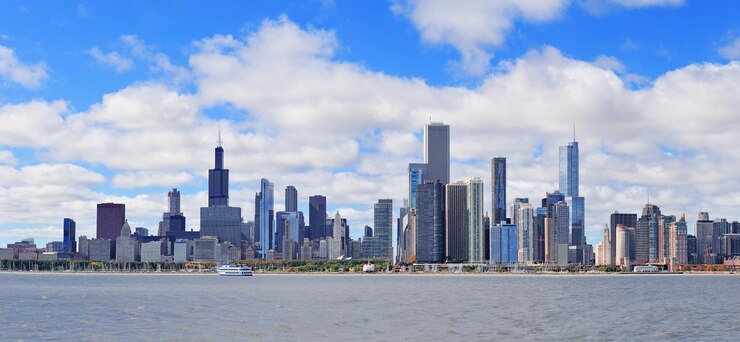Bezpłatny plik Zdjęcie panorama panoramy miasta chicago