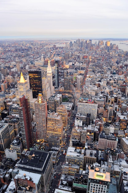 Panoramę Centrum Nowego Jorku Na Manhattanie