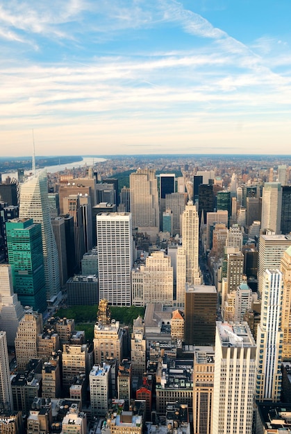 Bezpłatne zdjęcie panoramę nowego jorku na manhattanie