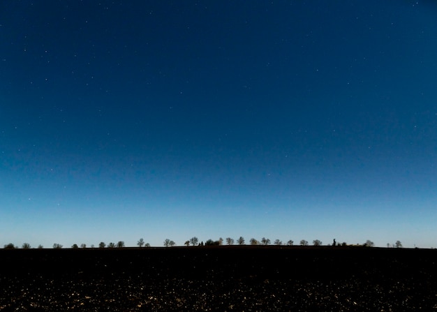 Panoramiczny widok na zachód słońca