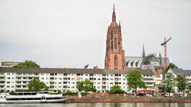 Pejzaż centrum Frankfurtu w Niemczech