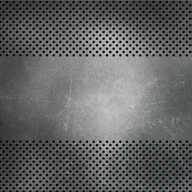 Perforowana metaliczne tło z zadrapania i plamy