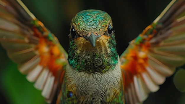 Bezpłatne zdjęcie photorealistic hummingbird outdoors in nature