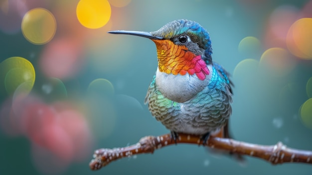 Bezpłatne zdjęcie photorealistic hummingbird outdoors in nature