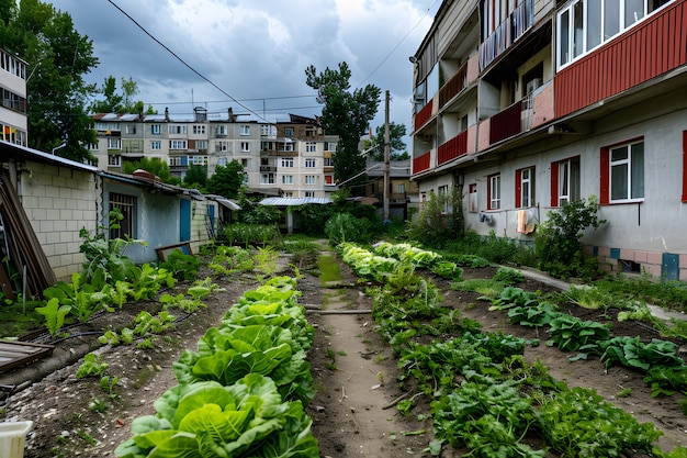 Bezpłatne zdjęcie photorealistic sustainable garden with home grown plants