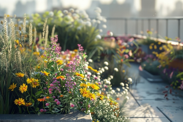 Bezpłatne zdjęcie photorealistic sustainable garden with home grown plants