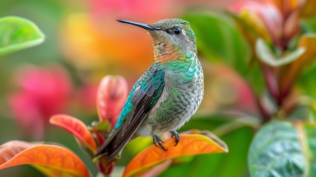 Bezpłatne zdjęcie photorealistic view of beautiful hummingbird in its natural habitat