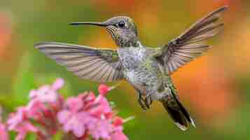 Bezpłatne zdjęcie photorealistic view of beautiful hummingbird in its natural habitat