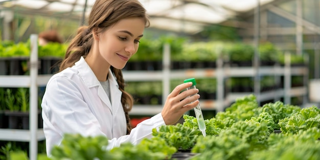 Bezpłatne zdjęcie photorealistic woman in an organic sustainable garden harvesting produce