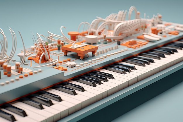 Piano w stylu kreskówki