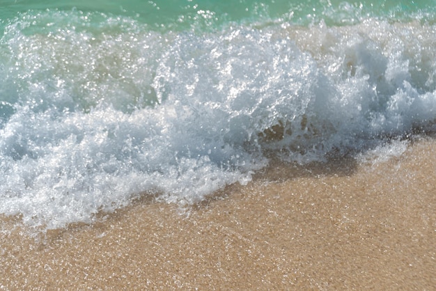 Bezpłatne zdjęcie piaszczysta plaża i fale oceanu