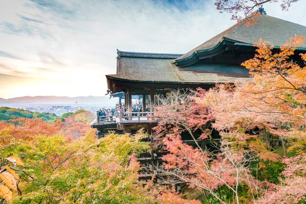 Piękna Architektura w Kiyomizu-dera Temple Kioto, Japonia