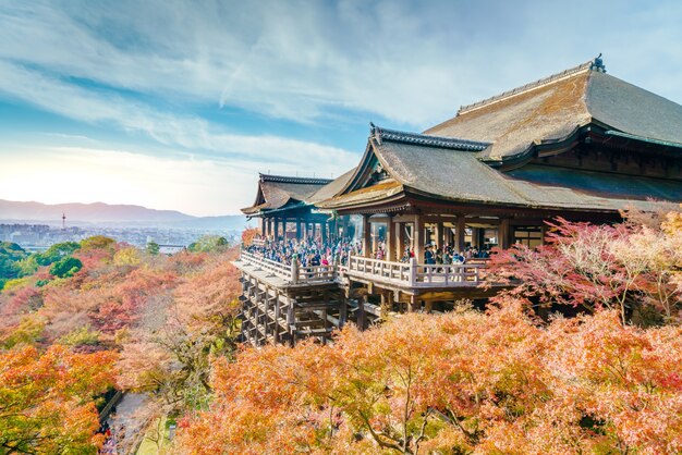 Piękna Architektura w Kiyomizu-dera Temple Kioto, Japonia