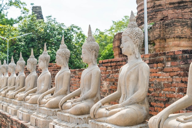 Bezpłatne zdjęcie piękna architektura zabytkowej ayutthaya w tajlandii