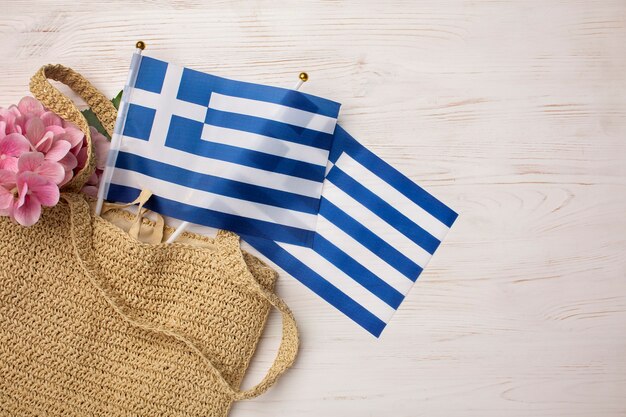 Piękna grecka flaga