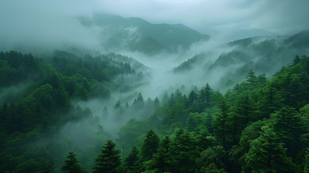 Bezpłatne zdjęcie piękna japońska scena leśna