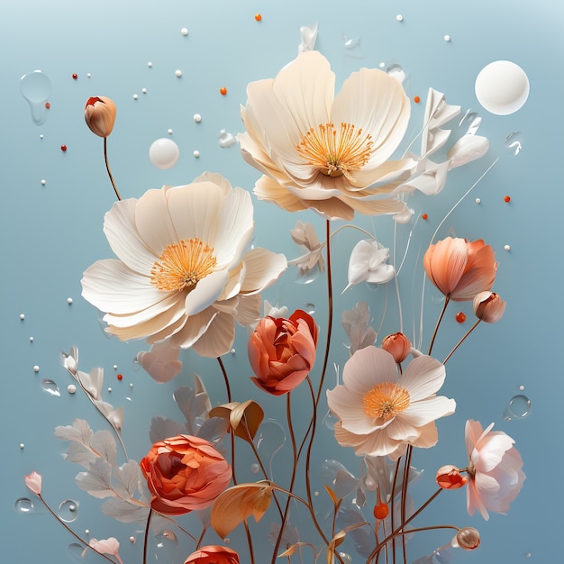 Bezpłatne zdjęcie piękna kompozycja kwiatowa