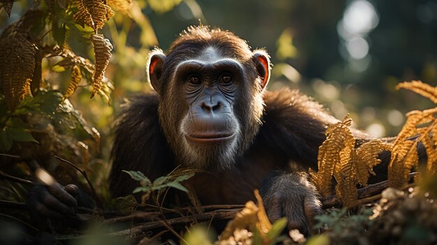 Piękna małpa w przyrodzie