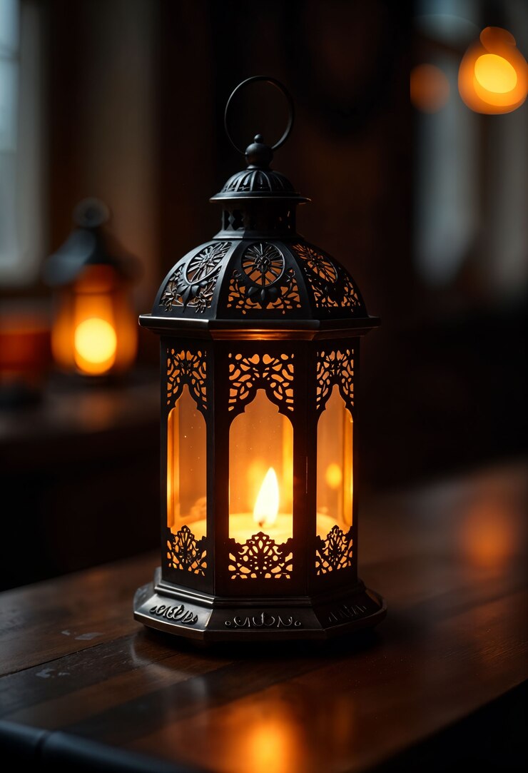Bezpłatny plik Zdjęcie piękna ramadan lampa zapalona