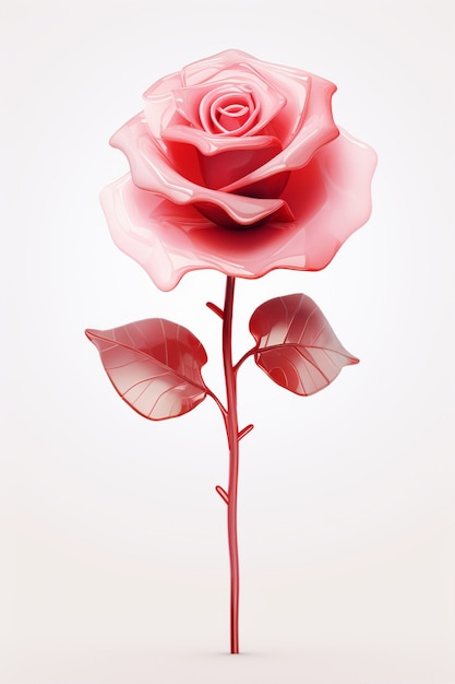 Bezpłatne zdjęcie piękna różowa róża w studiu