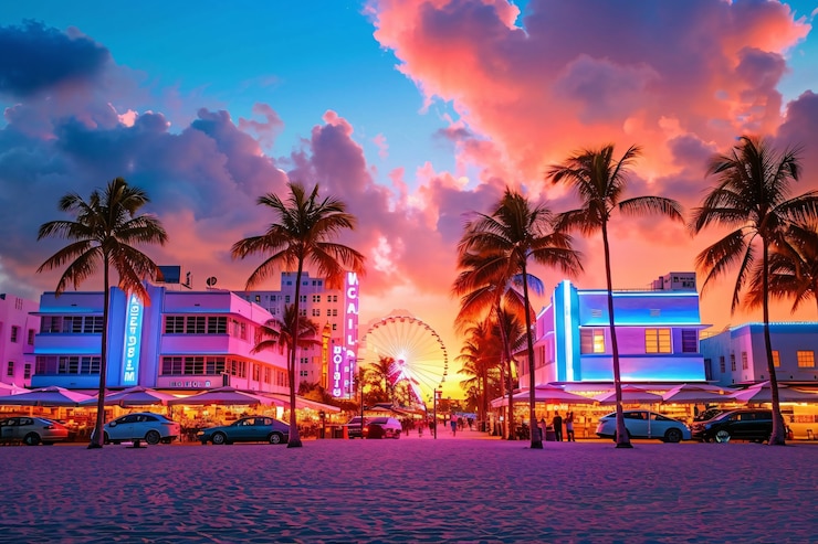 Bezpłatny plik Zdjęcie piękna scena na targu miami bayside