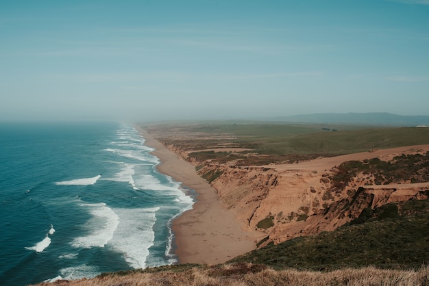 Piękna sceneria National Seashore Point Reyes w Inverness, USA