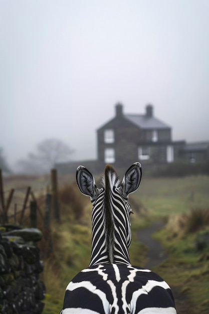 Piękna zebra na wolności