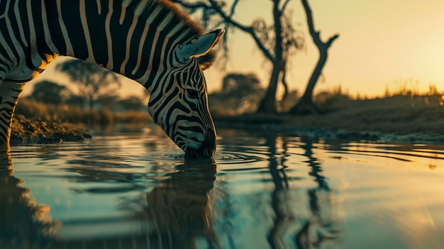 Piękna zebra na wolności