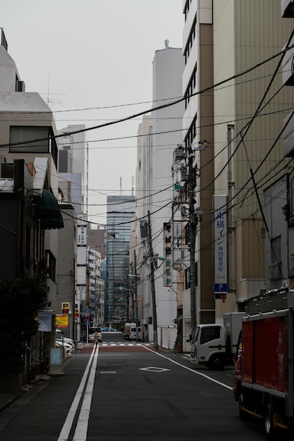 Bezpłatne zdjęcie piękne japońskie miasto w ciągu dnia