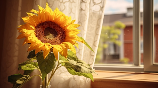 Bezpłatne zdjęcie piękne słoneczniki w pomieszczeniach