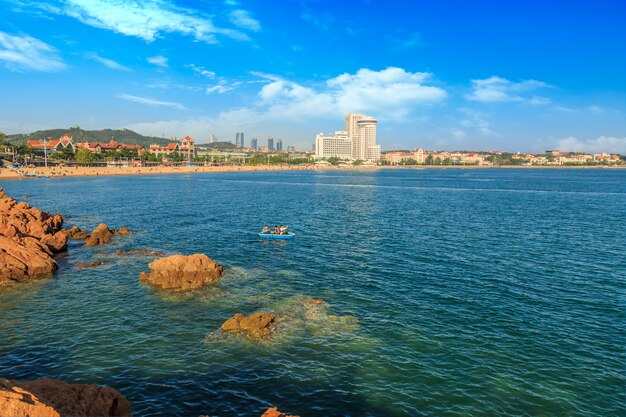 Piękne światło dzielnicy turystyki widok plaży