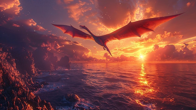 Piękne szczegóły pterodaktylów