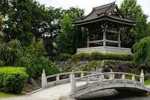 Bezpłatne zdjęcie piękne ujęcie eko-haus der japanischen kultur ev düsseldorf germany