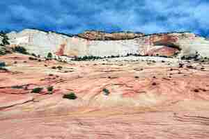 Bezpłatne zdjęcie piękne zbocza kanionu zion. utah. usa.