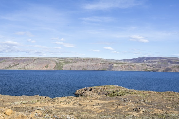 Piękne zdjęcie półwyspu Reykjanes Skaginn na Islandii