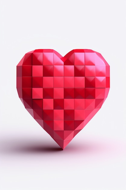 Piękny czerwony kształt serca