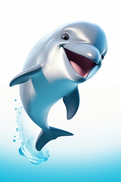 Bezpłatne zdjęcie piękny delfin 3d